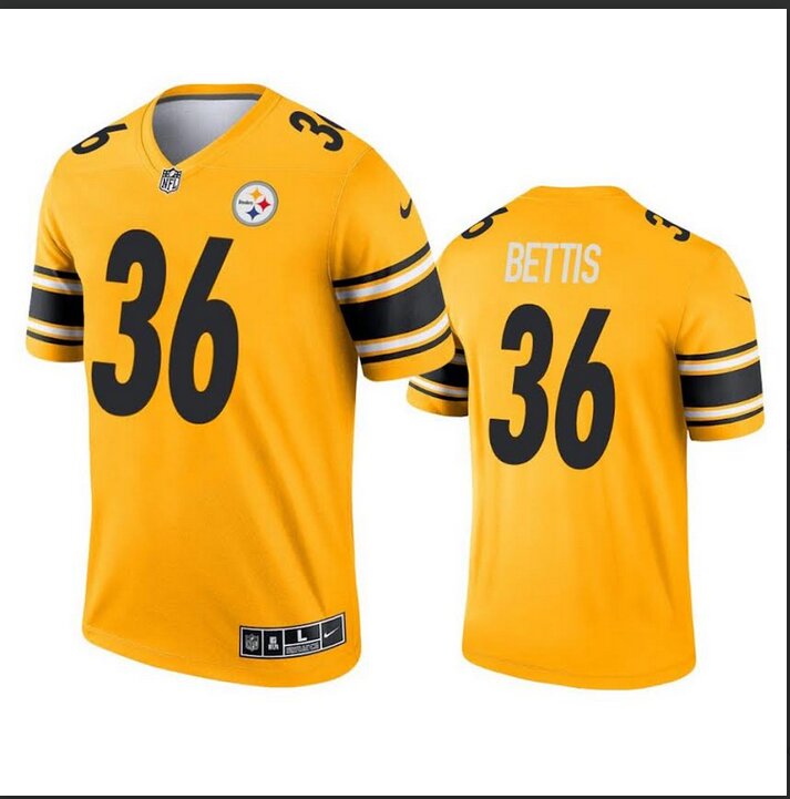 Men Pittsburgh Steelers #36 Bettis Yellow 2024 Nike Limited NFL Jersey style 1